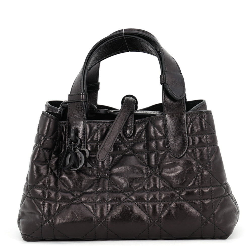 Christian Dior Macro Cannage Toujours Small Handbag M2822OSNW 2-way Black for Women — Like New