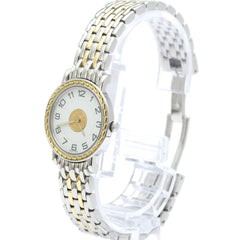 HERMES Sellier Gold Plated Steel Quartz Ladies Watch SE4.220 Polished — Very Good