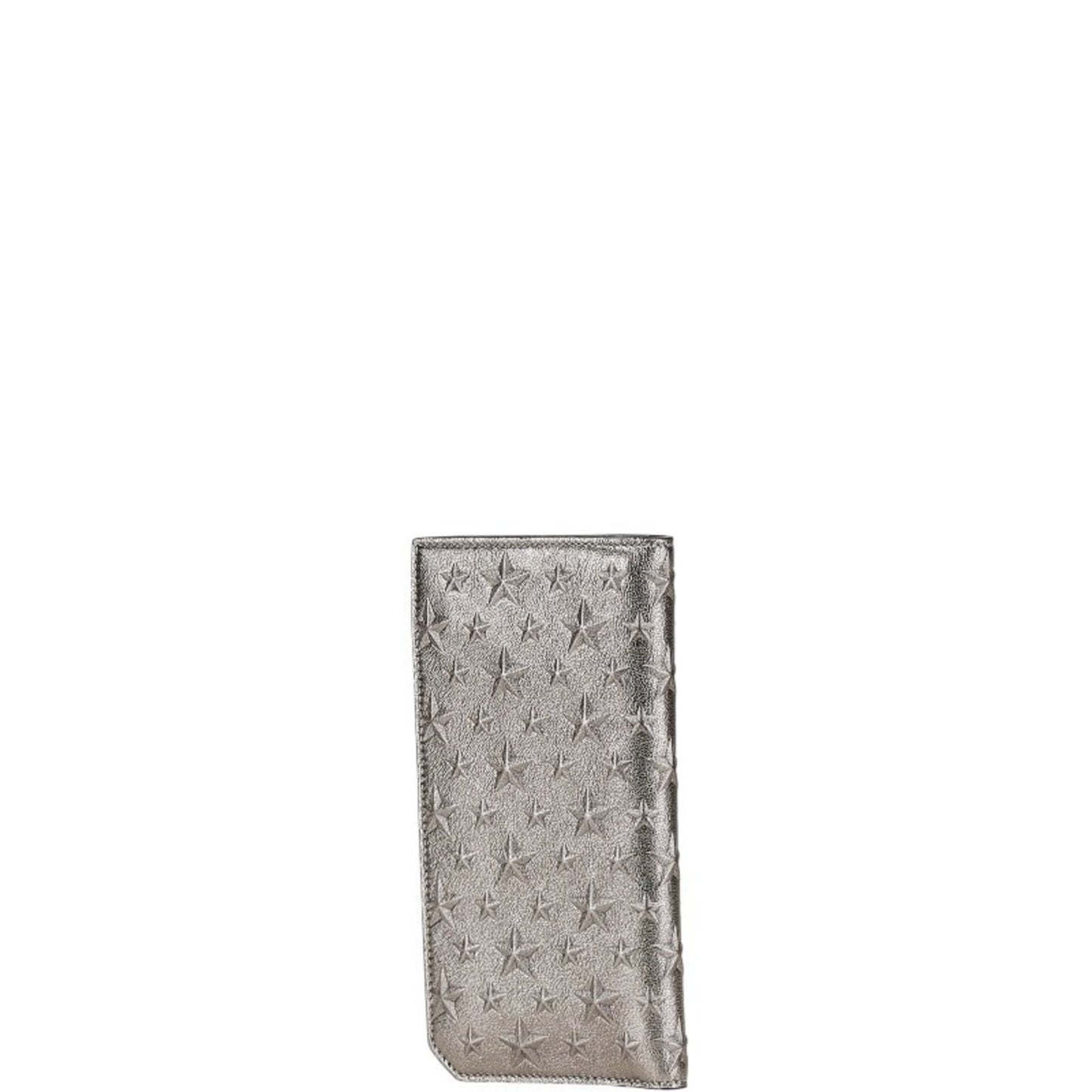 Jimmy Choo Star Studs Bifold Wallet Gray Leather Women's JIMMY CHOO