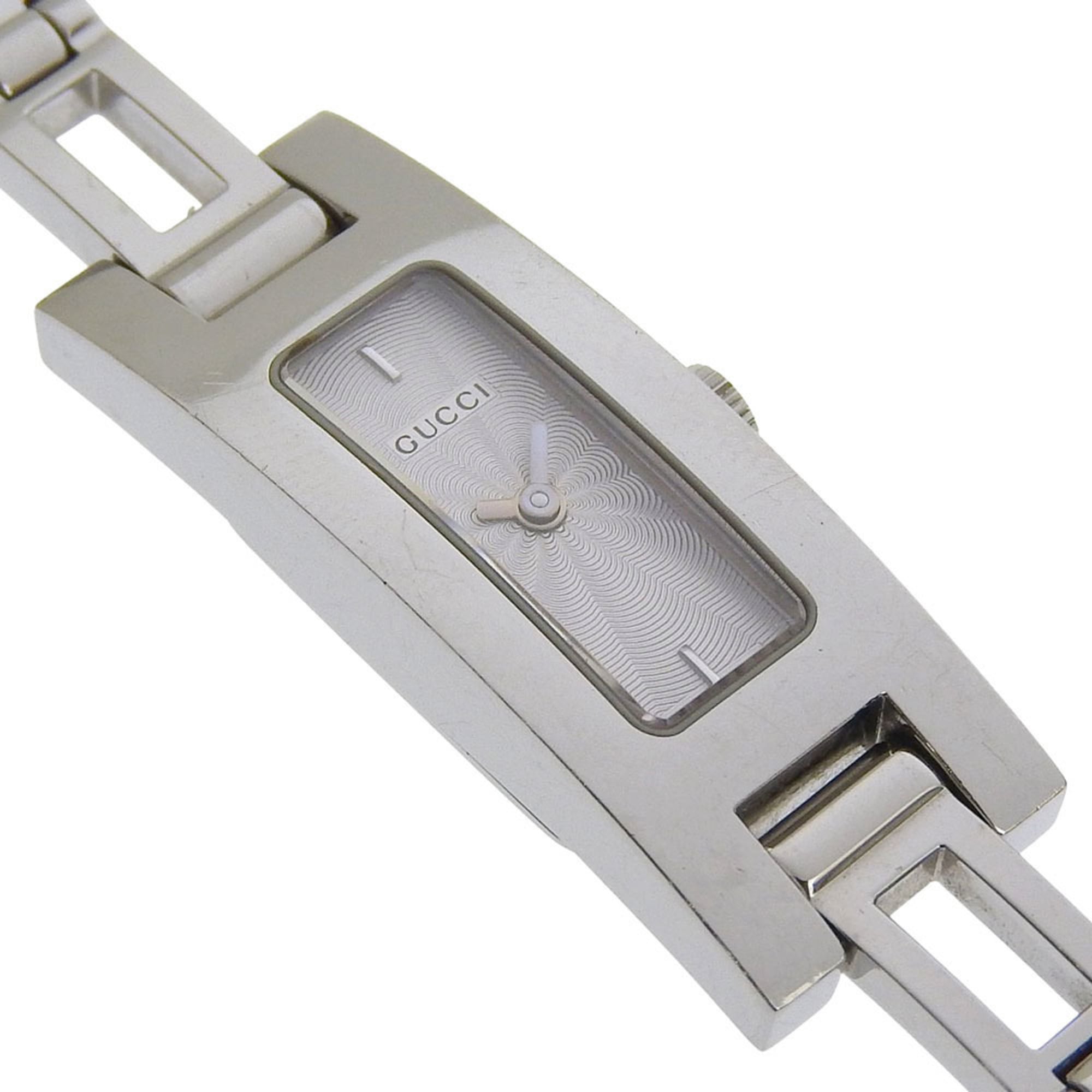 Gucci GUCCI watch 3900L stainless steel quartz analog silver dial women's — Good