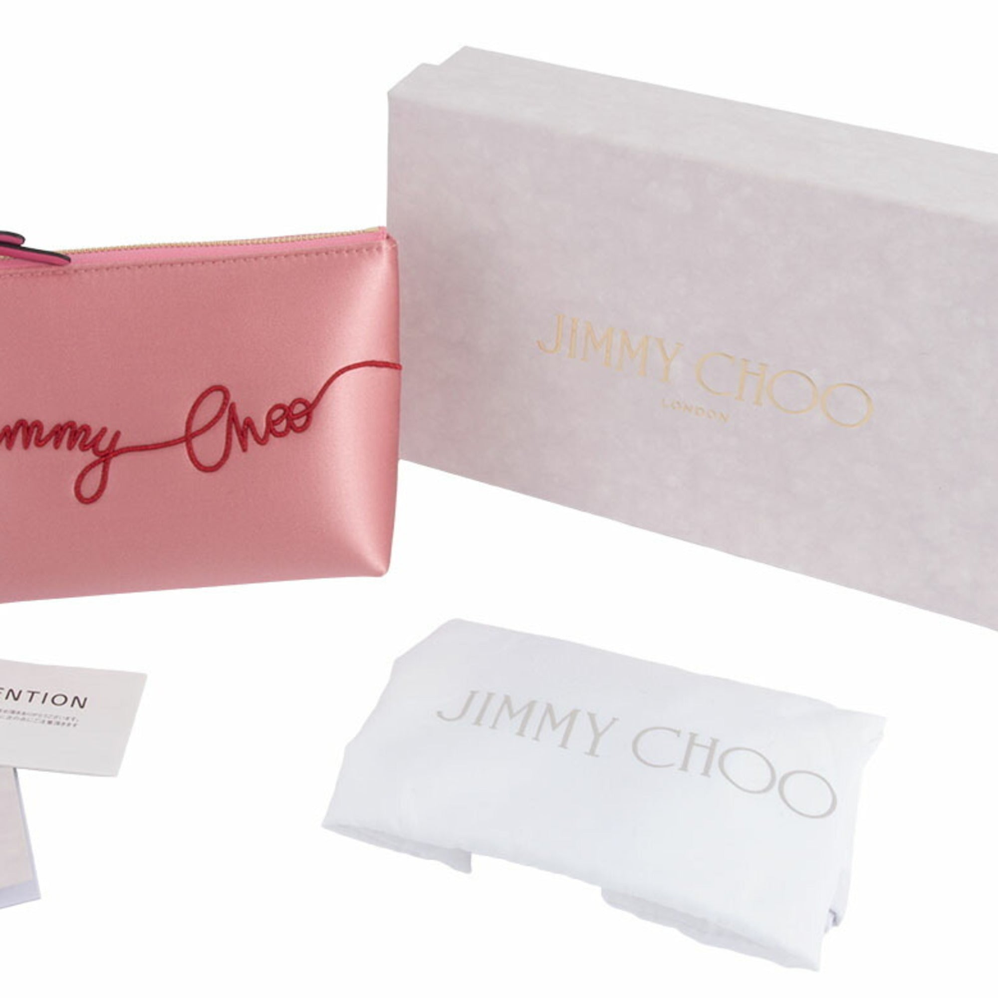 Jimmy Choo Satin Pouch Pink Women's JIMMY CHOO — Like New