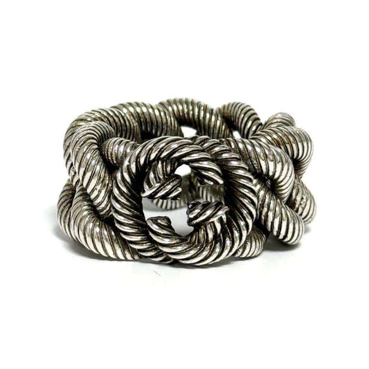 Gucci Men's Gourmet Chain Ring, Silver