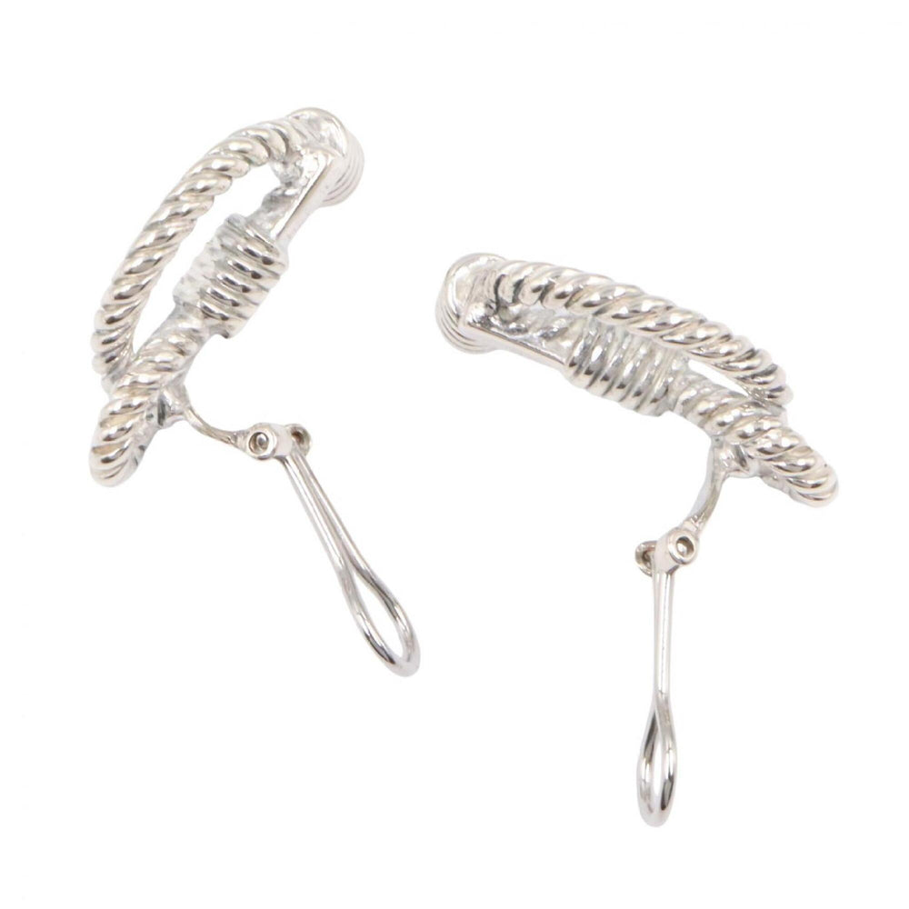 Hermes Rope Earrings, Sterling Silver 925, Women's Tone — Like New