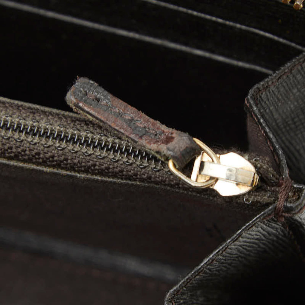 Fendi Zucca Round Zip Long Wallet 8M0299 Brown Women's FENDI