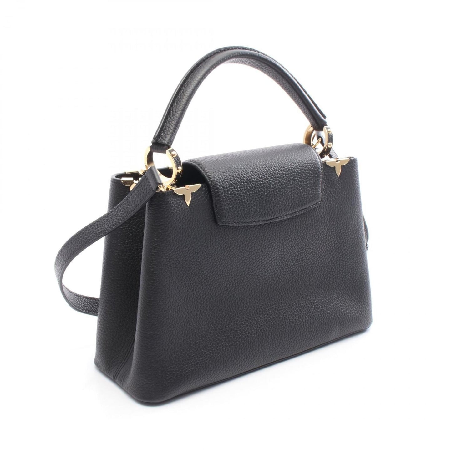 Louis Vuitton Capucines PM Parnassaire Line Noir Handbag, Taurillon Leather, Women's, Black, M54663