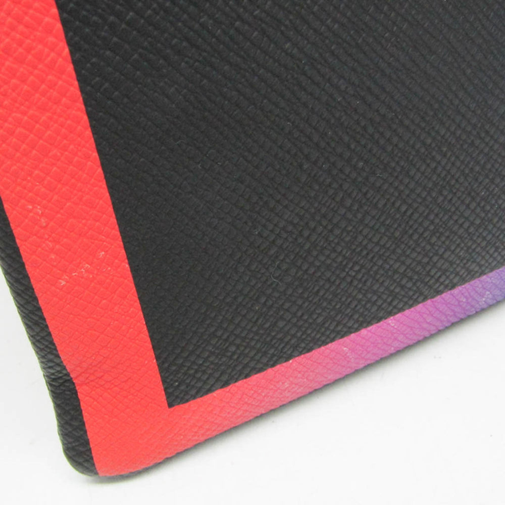 Louis Vuitton Taiga Rainbow Pochette M30347 Men,Women Clutch Bag Black,Multi-color — Like New