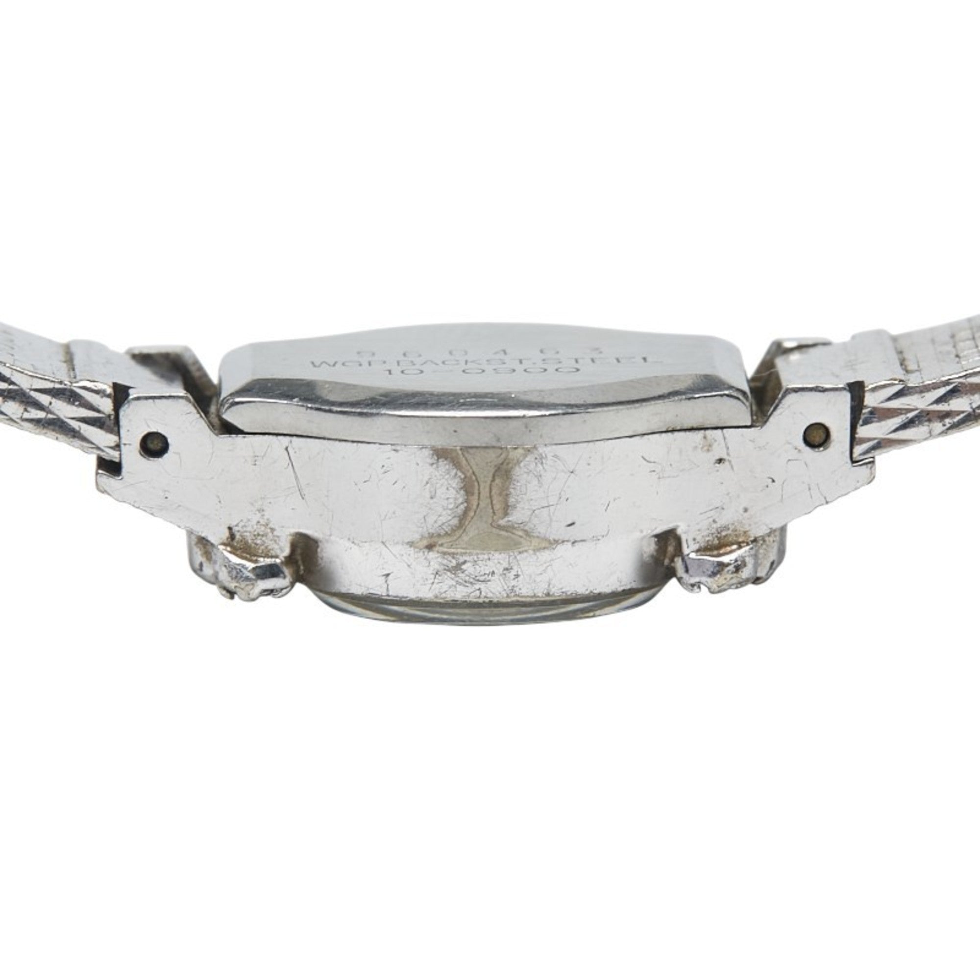 Seiko Rhinestone Watch 10-0900, Manual Winding, Silver Dial, Stainless Steel, Women's, SEIKO