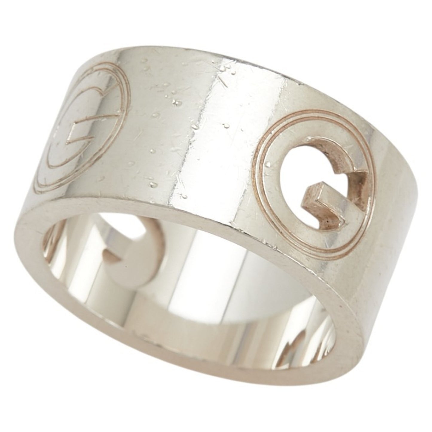 Gucci G Logo Wide Ring #15 SV925 Silver Men's GUCCI