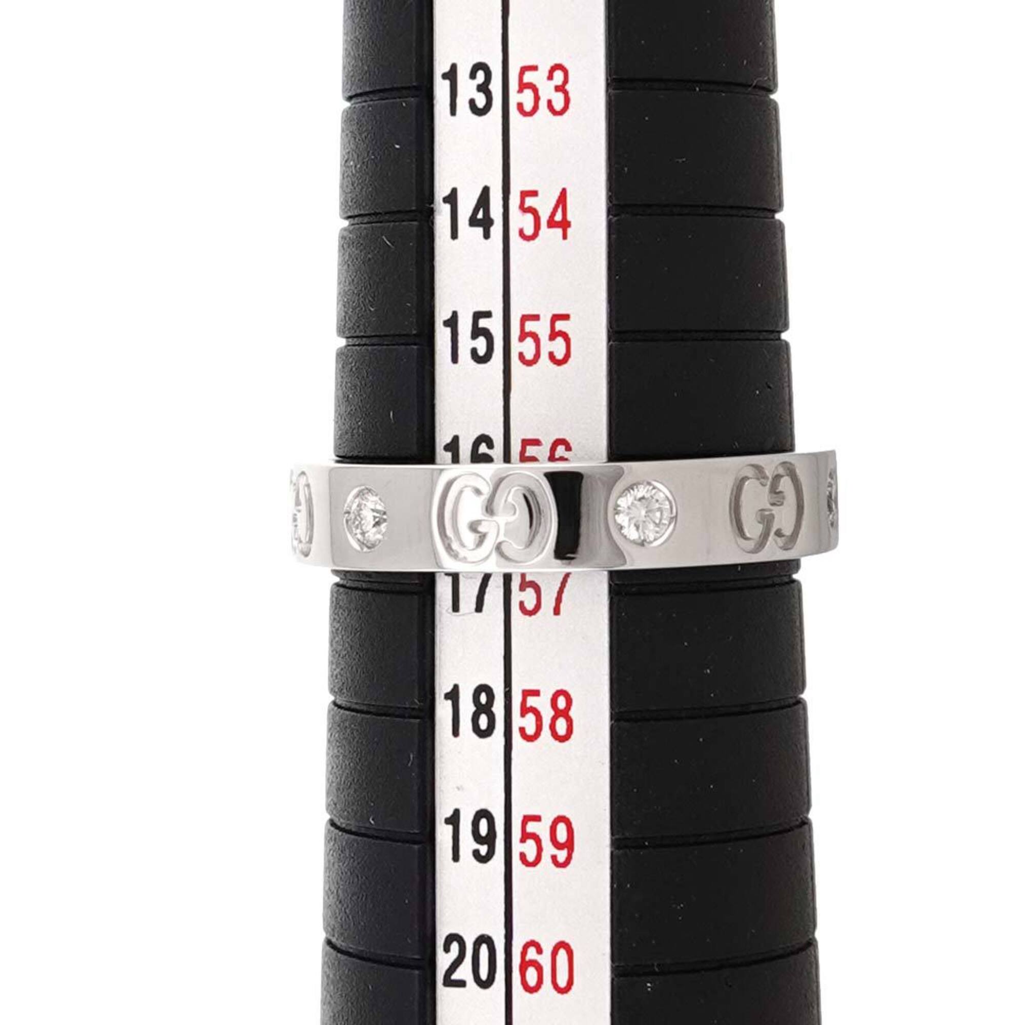 Gucci Icon #17 Ring with Diamonds, 18K White Gold (750) — Like New