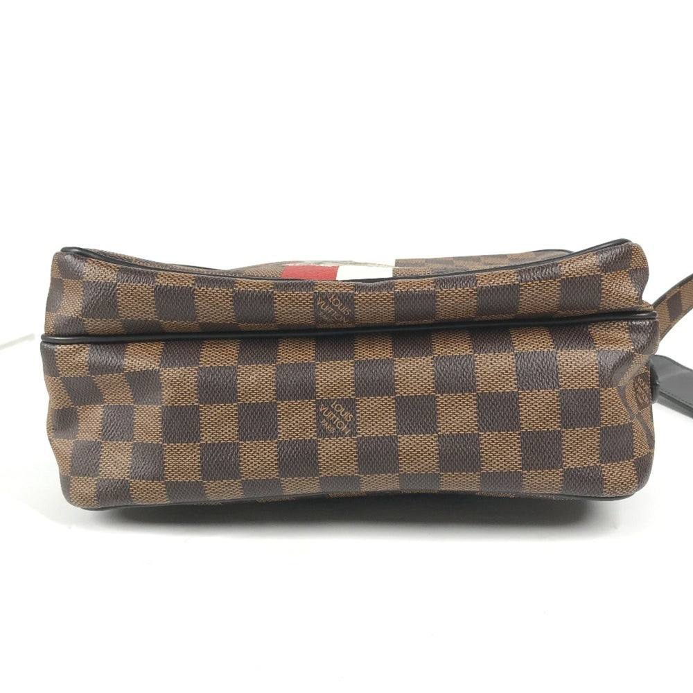 LOUIS VUITTON N42704 Damier Dinos Chapman Nile PM Shoulder Bag Canvas Men's Ebene Brown G-240825-44 — Like New