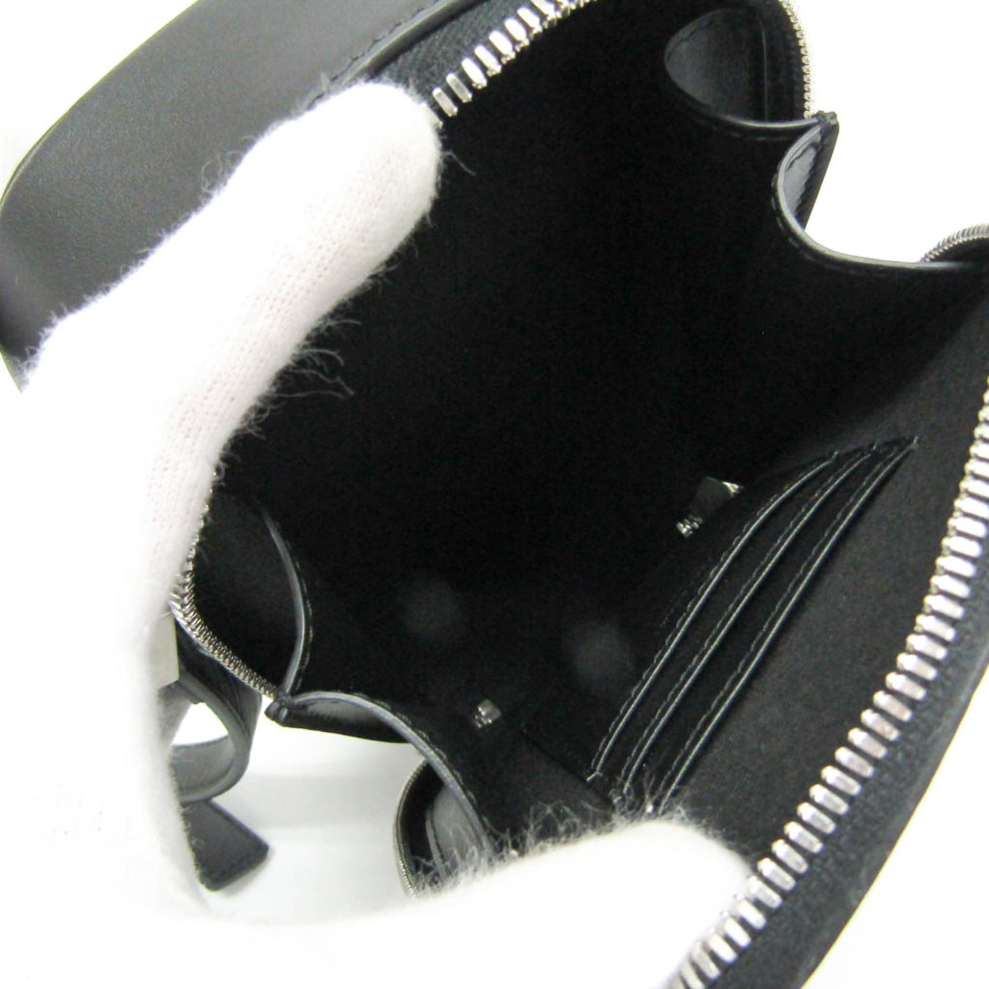 Salvatore Ferragamo AU-24 1469 Men's Leather Shoulder Bag Black