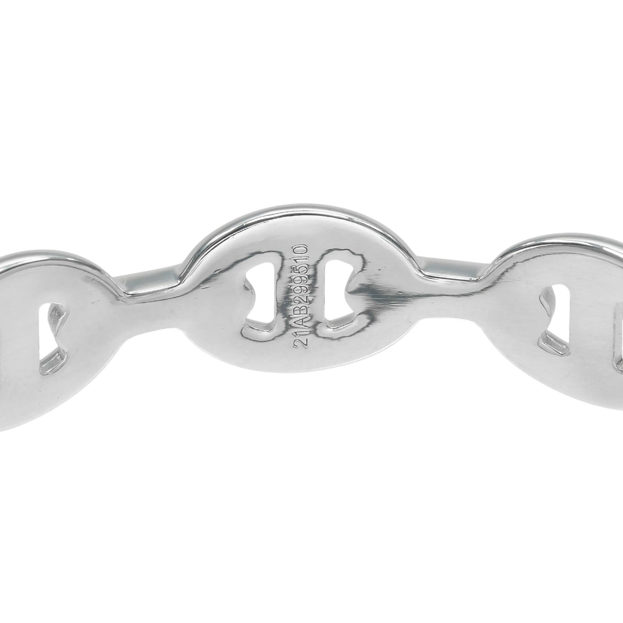 Hermes Chaine d'Ancre Anchene ST Bracelet, Sterling Silver 925, Made in Italy, 21AB299510, Approx. 18.1g, Unisex — Like New