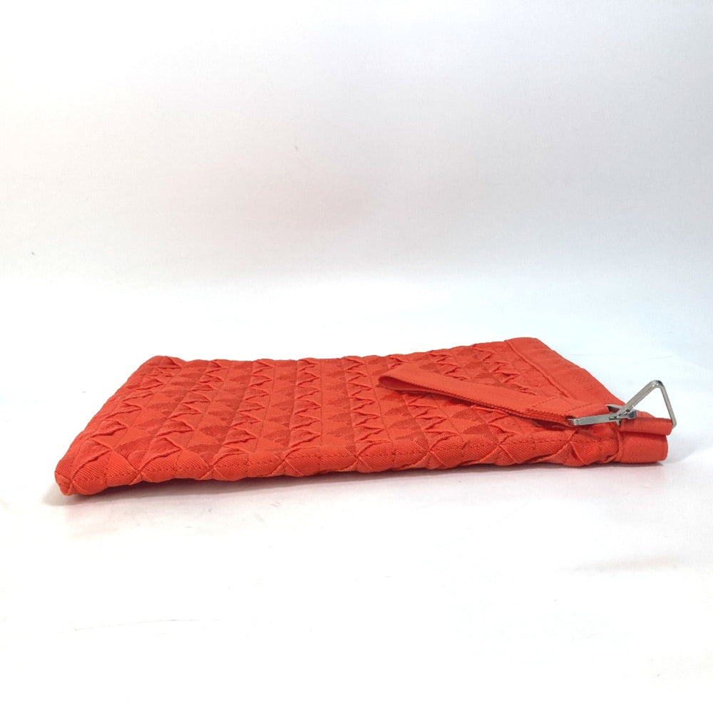 BOTTEGA VENETA 667060 Intrecciato Bag pouch with strap Clutch bag Orange — Like New