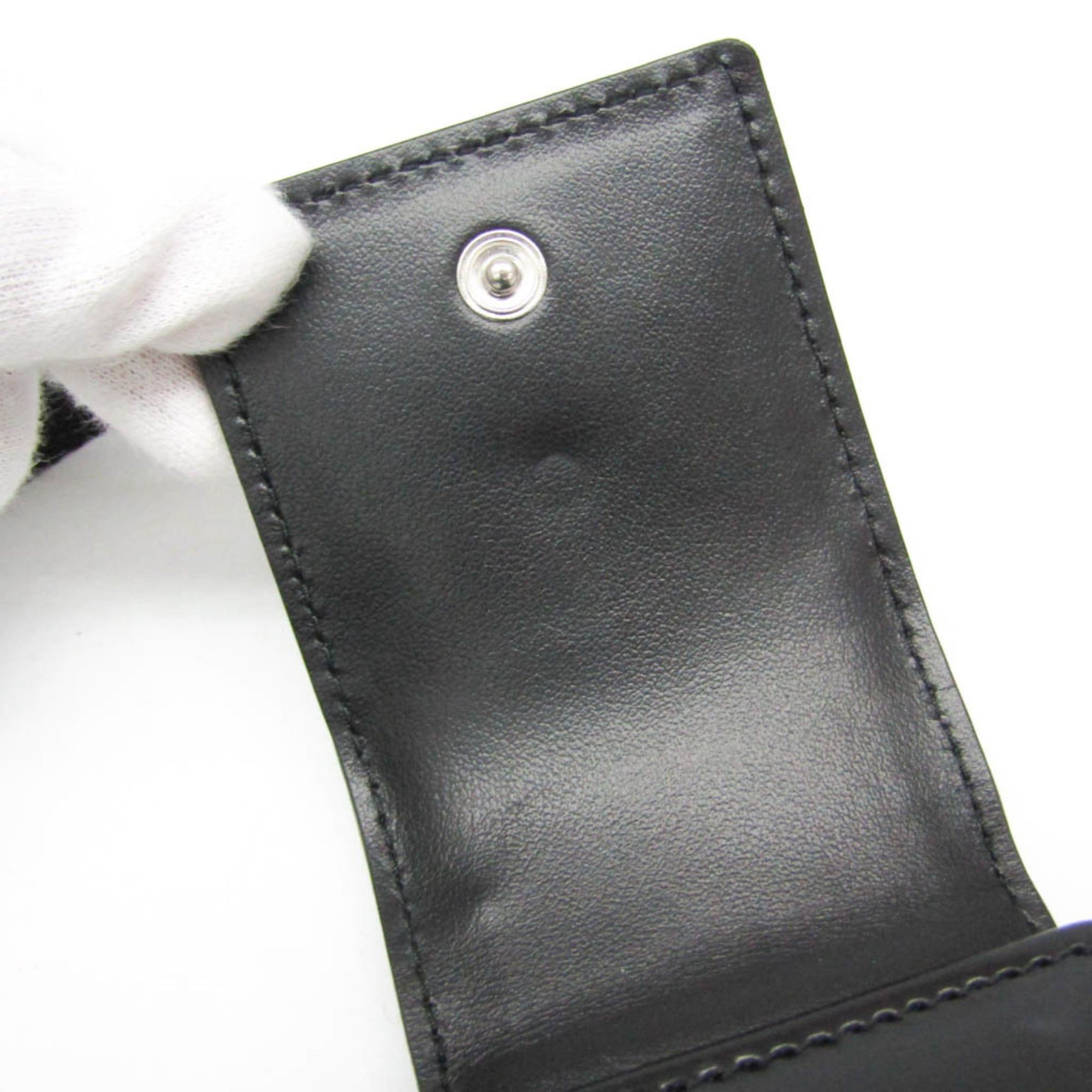 Prada Triangle Logo Phone Pouch Men,Women Leather Pouch Black — Like New