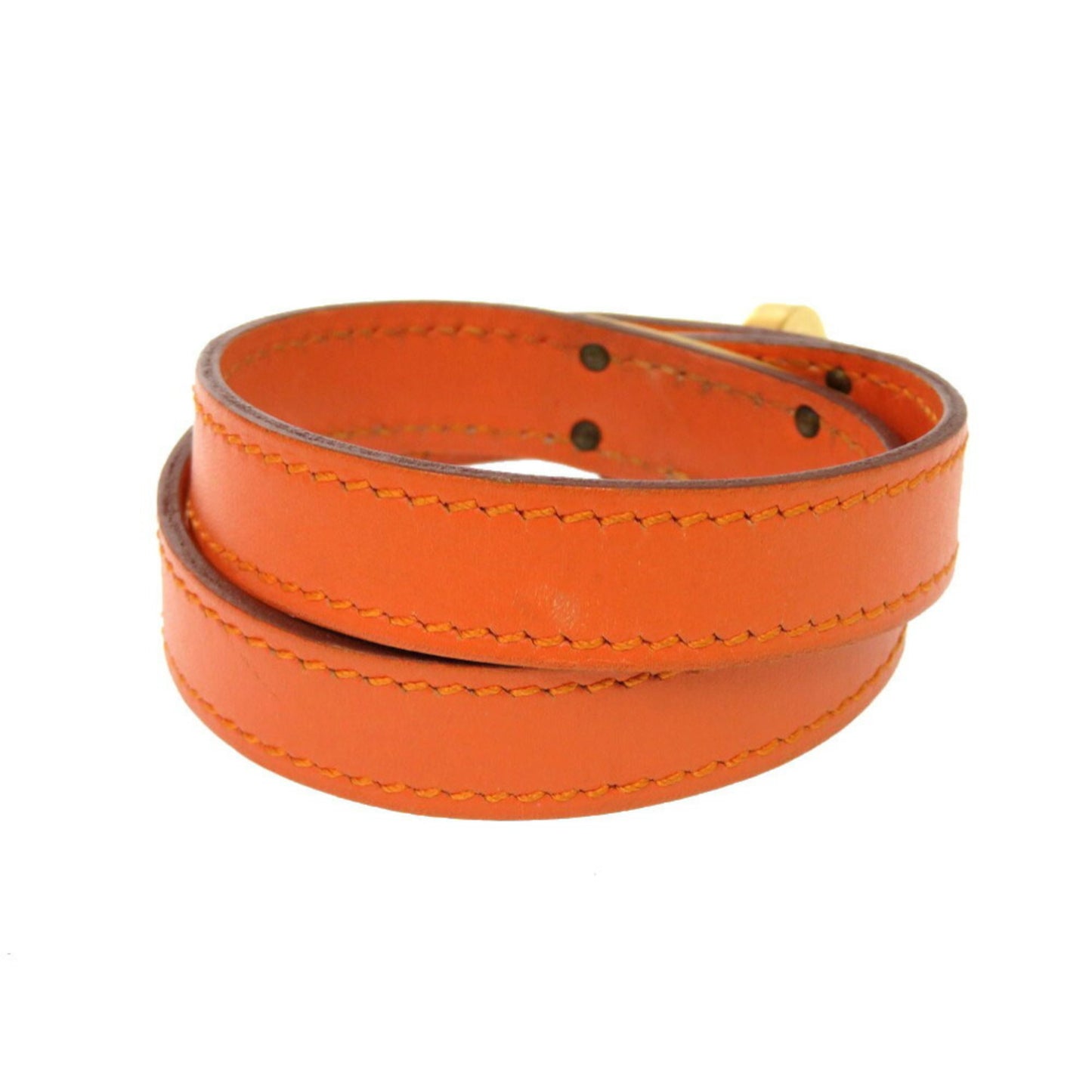 Hermes Kelly Double Tour Swift Orange G Stamped Bracelet 0902 HERMES