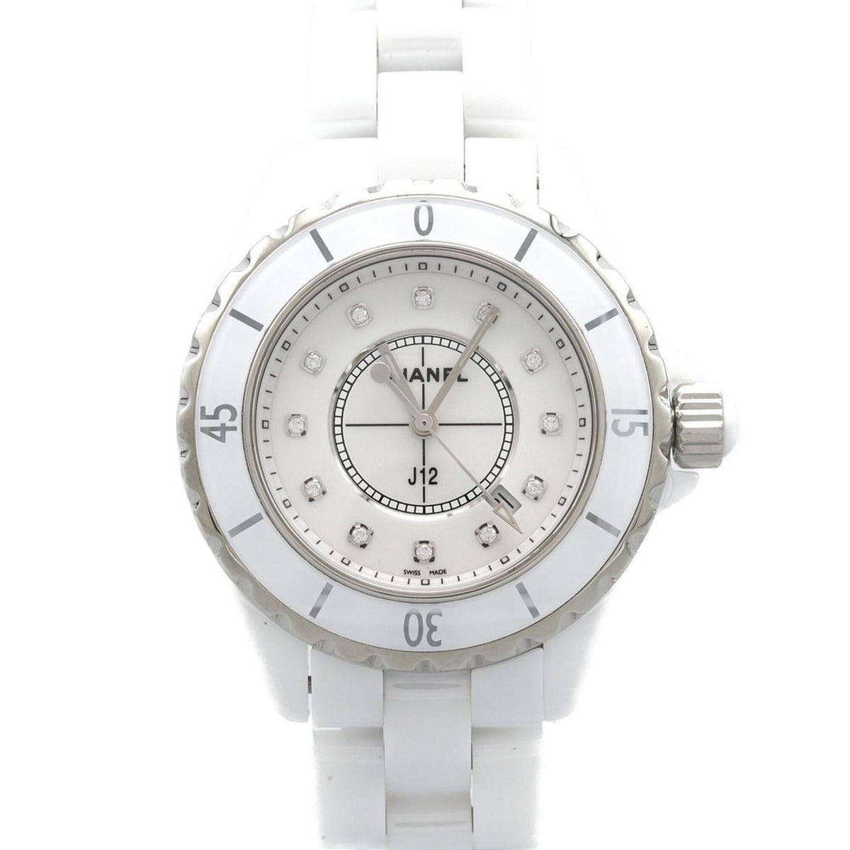 Chanel J12 33mm Ceramic 12P H1628 Quartz Watch — Good