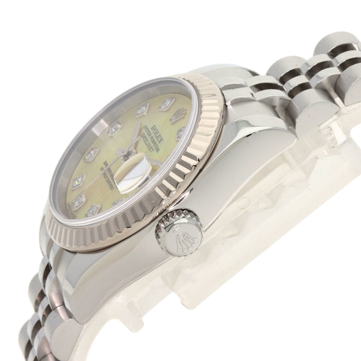 Rolex 179174NG Datejust 10P Diamond Watch Stainless Steel SS K18WG Ladies ROLEX