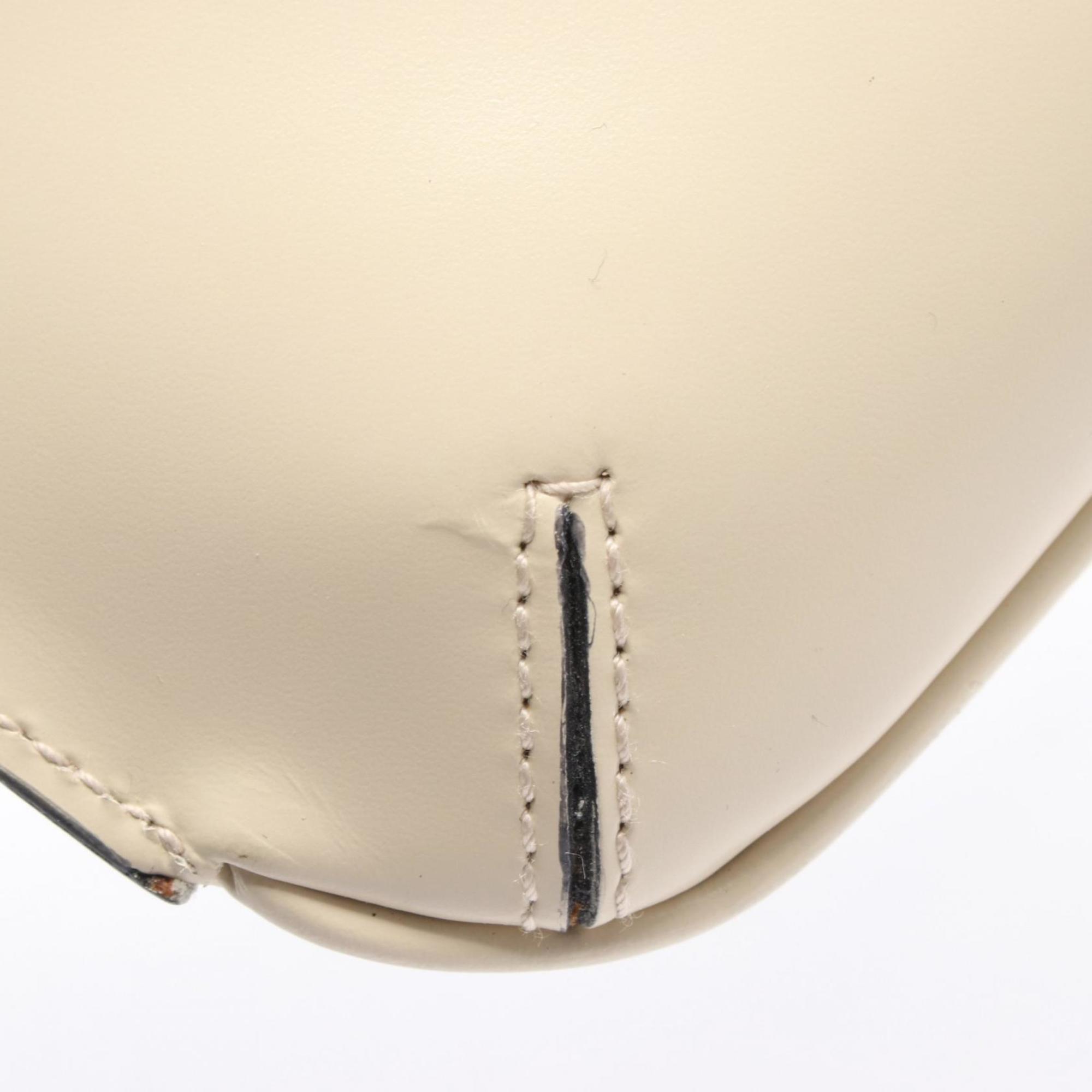 Salvatore Ferragamo Gancini Mini Shoulder Bag, Leather, Women's, Black and Ivory