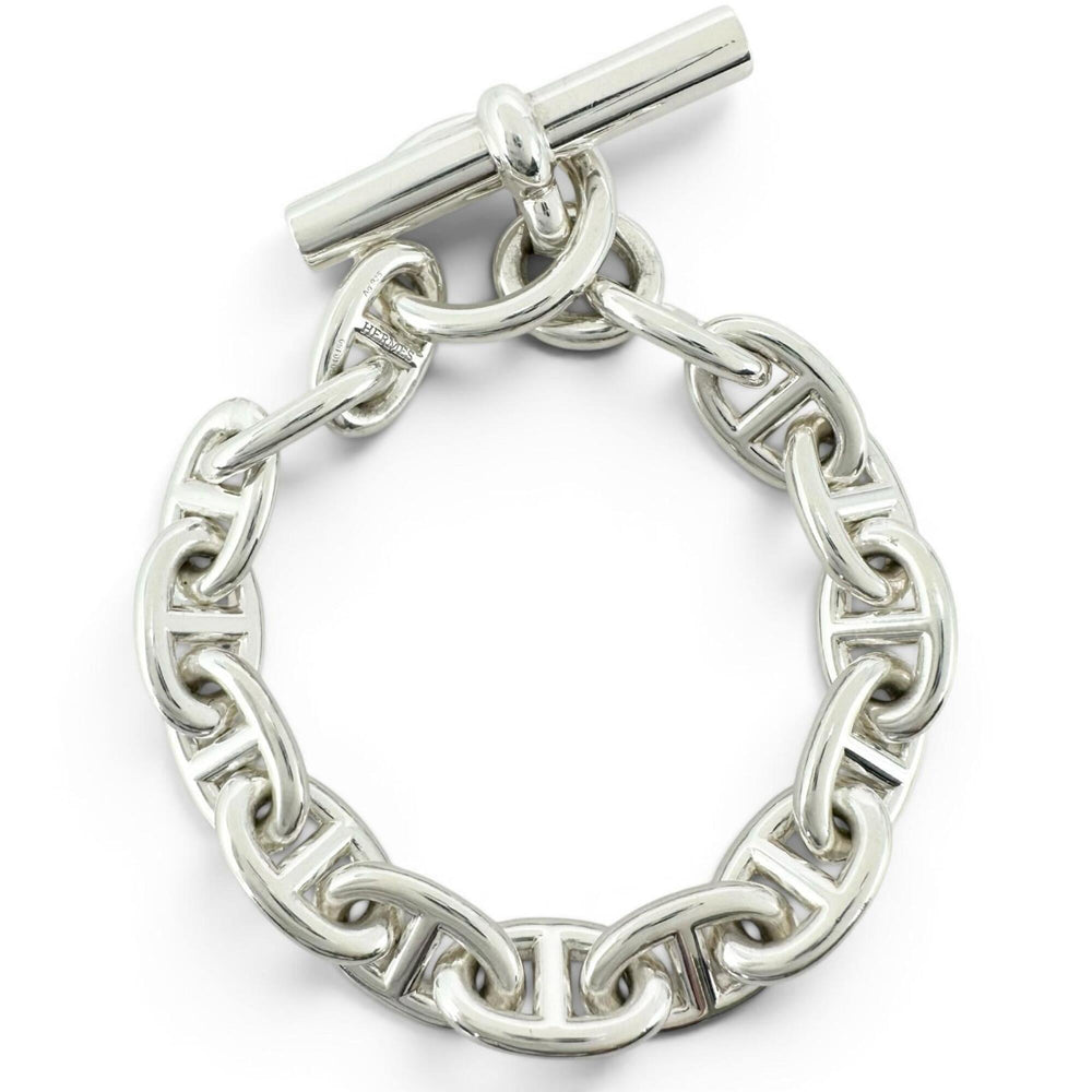 HERMES Chaine d'Ancre PM bracelet, AG925, 15 links, silver, made in France, 2025 model, weight 32.7g, women's — Like New