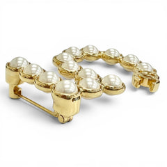 CHANEL 24S Coco Mark No. 5 Pearl Brooch, Gold, Made in Italy, Women's, Comes with Box, Adult Cute, Elegant, Highly Recommended ◎ — Like New