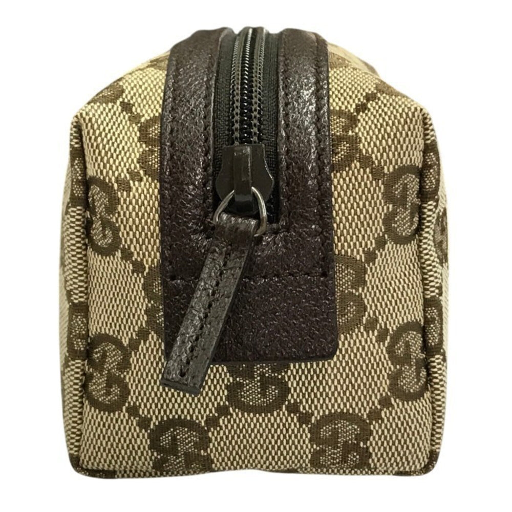 GUCCI GG Canvas Pouch Bag for Women, Brown, 29596 — Like New