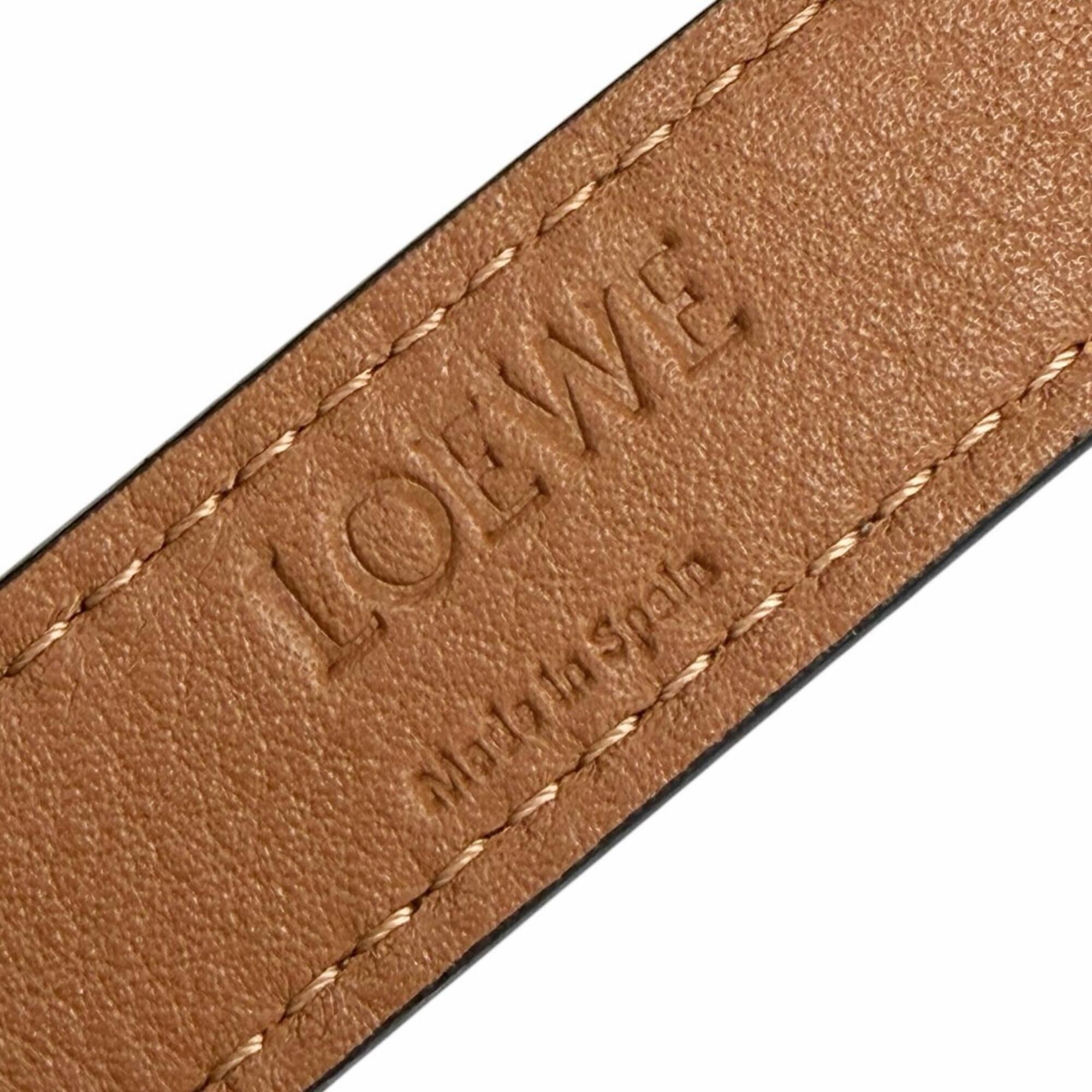LOEWE Felt Leather Elephant Basket Anagram Logo Handbag, Gray/Brown, Made in Spain, Women's — Like New