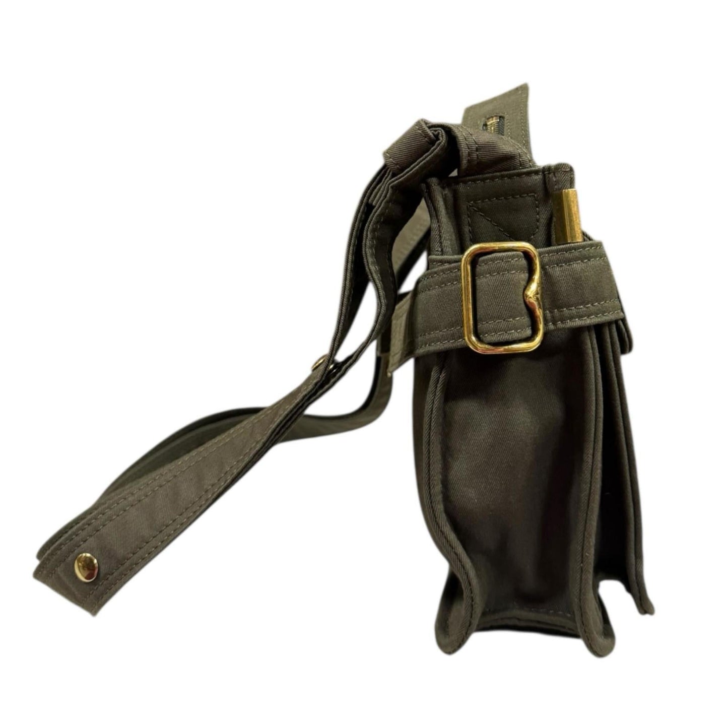 Burberry Mini Trench Tote Shoulder Bag Cotton Canvas 8092089 Green Unisex BURBERRY