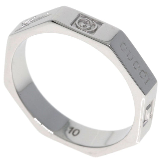 Gucci Octagonal #10 Ring in 18K White Gold for Women
