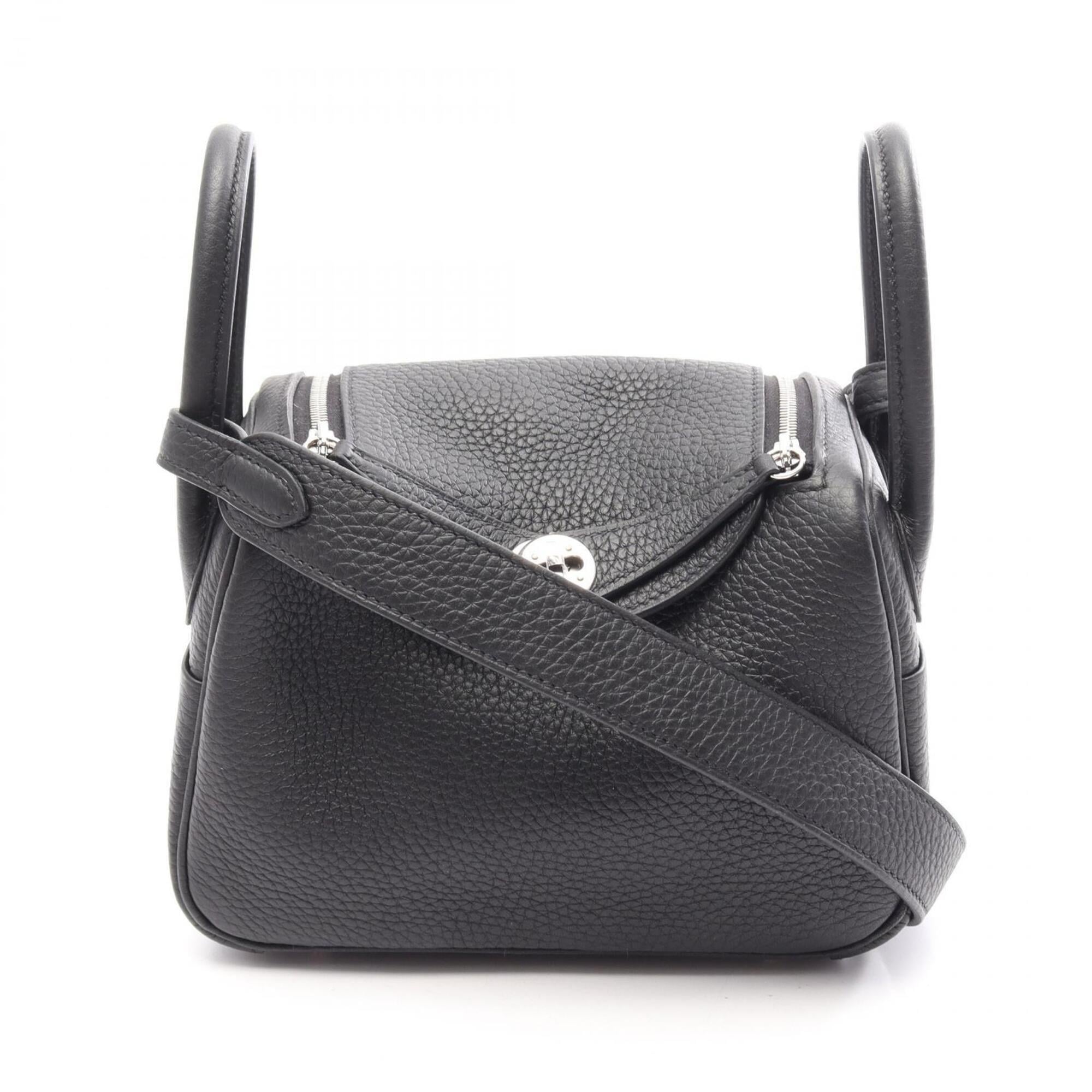 Hermes Lindy Mini Shoulder Bag/Handbag, Taurillon Clemence Leather, Women's, Black — New - Store Return
