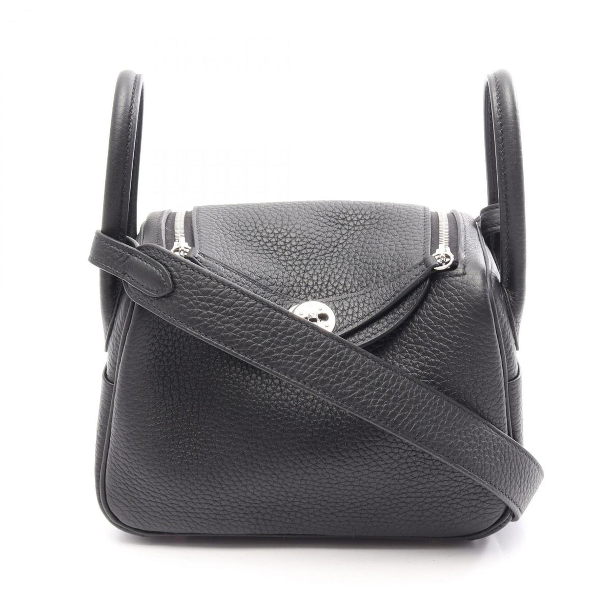 Hermes Lindy Mini Shoulder Bag/Handbag, Taurillon Clemence Leather, Women's, Black — New - Store Return