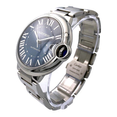 Cartier Ballon Bleu de automatic watch, total weight 119.4g, stainless steel, blue dial, WSBB0061 — Very Good