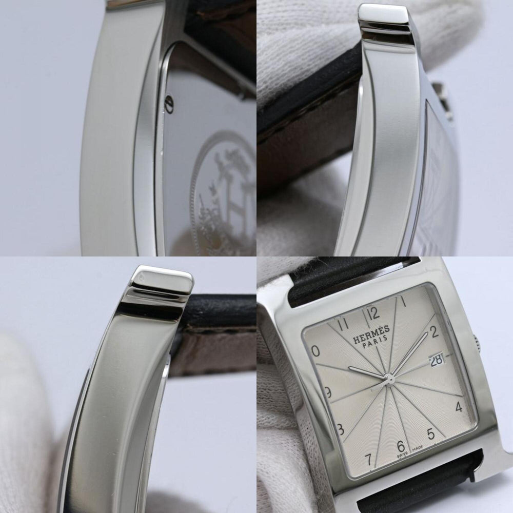HERMES H-Watch HH1.810.260 VBN Men's Watch Stainless Steel x Cowhide Leather 40569 — Very Good