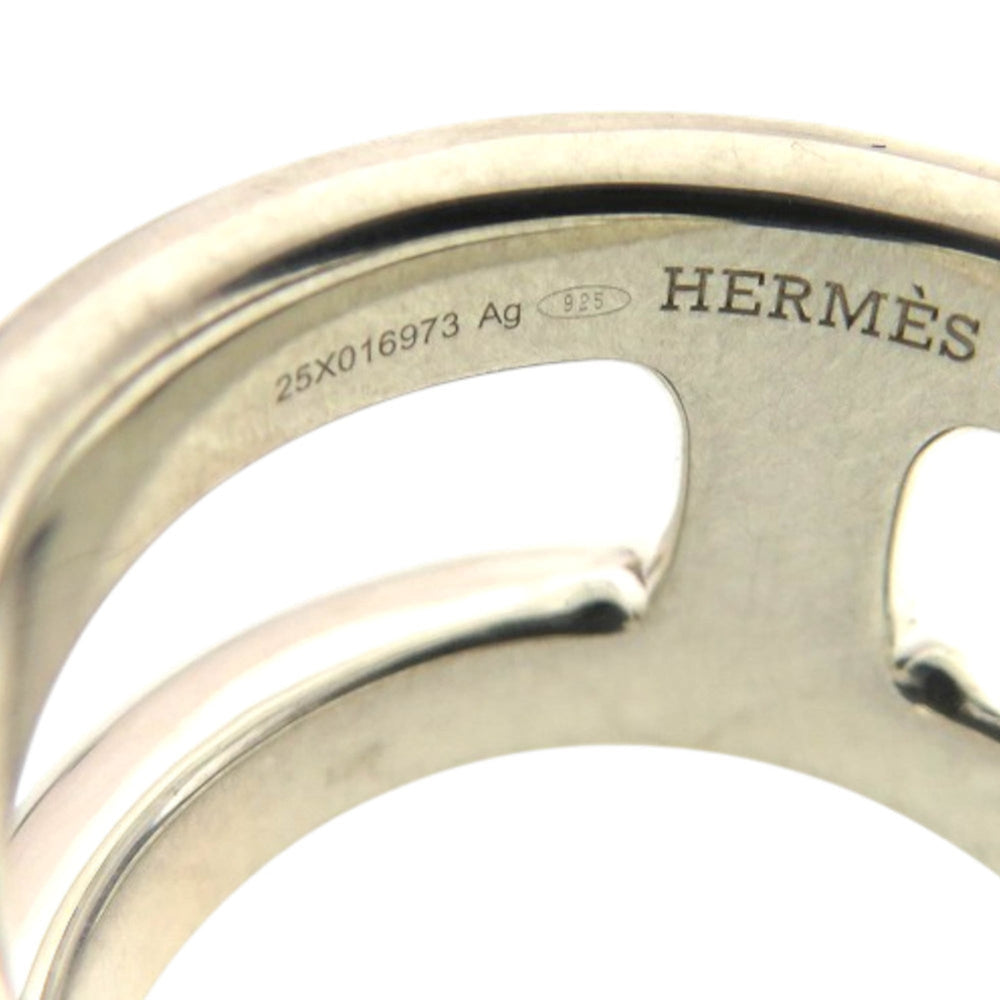 Like new Hermès Osmos PM 25X016973 sterling silver ring, size 12.5, 0581 HERMES — Like New