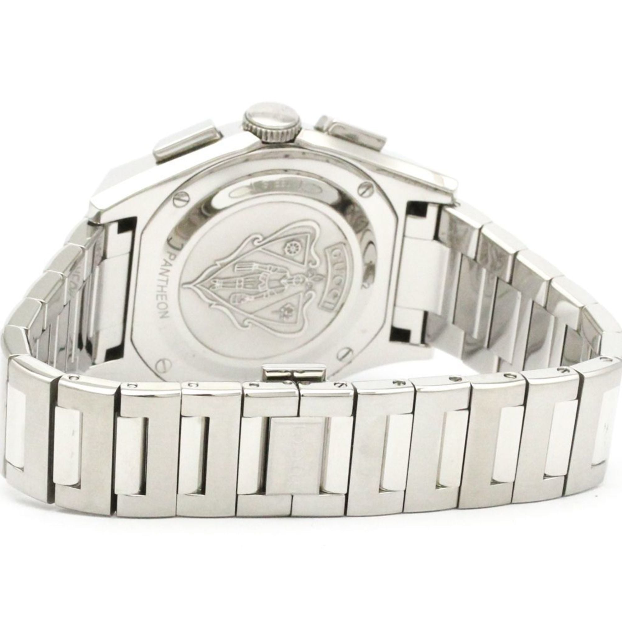 GUCCI Pantheon Stainless Steel Quartz Mens Wtatch YA115235 — Very Good