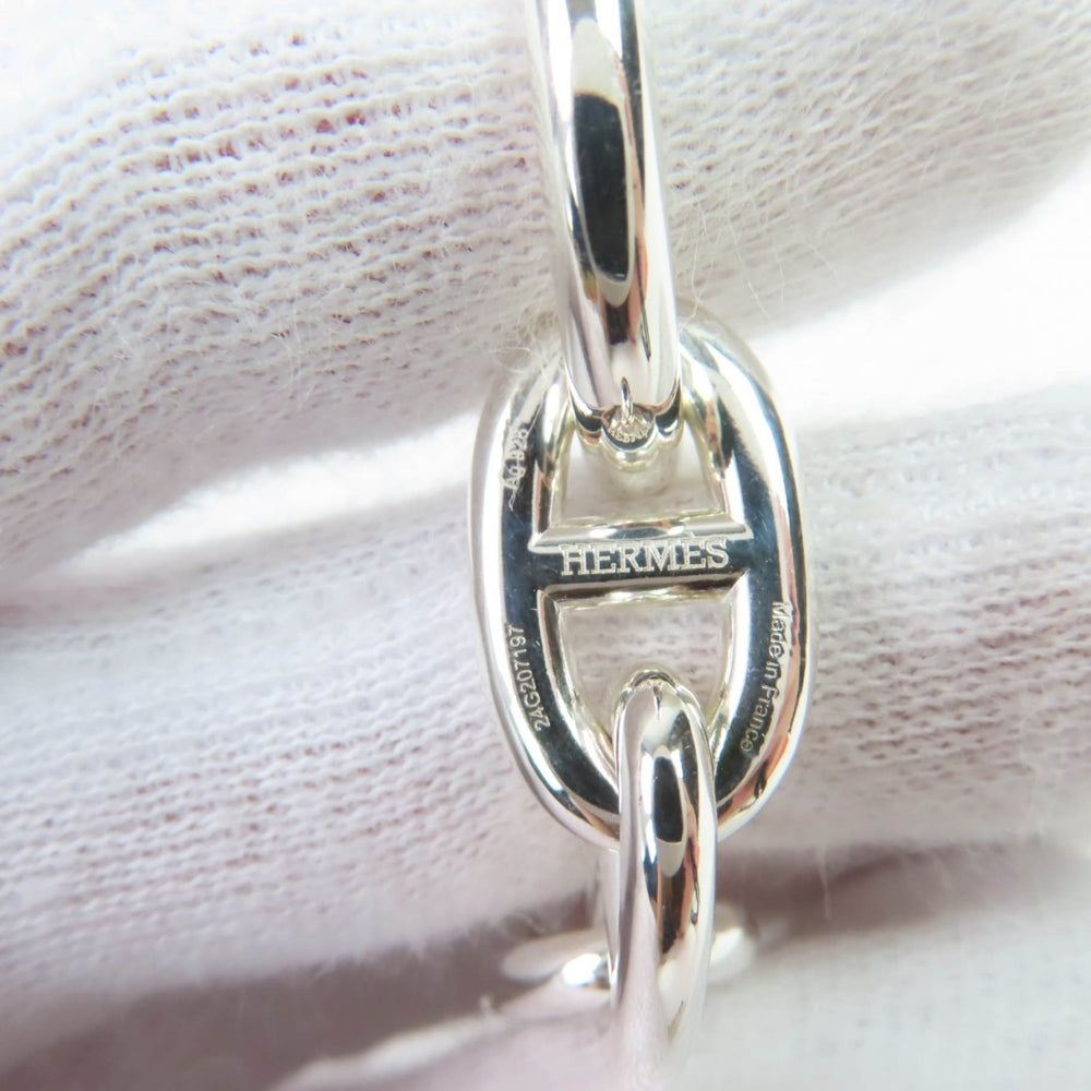 HERMES 2024 Chaine d'Ancre MM AG925 13-link bangle bracelet in silver, with box and case, weighs 49.8g, for women — Like New