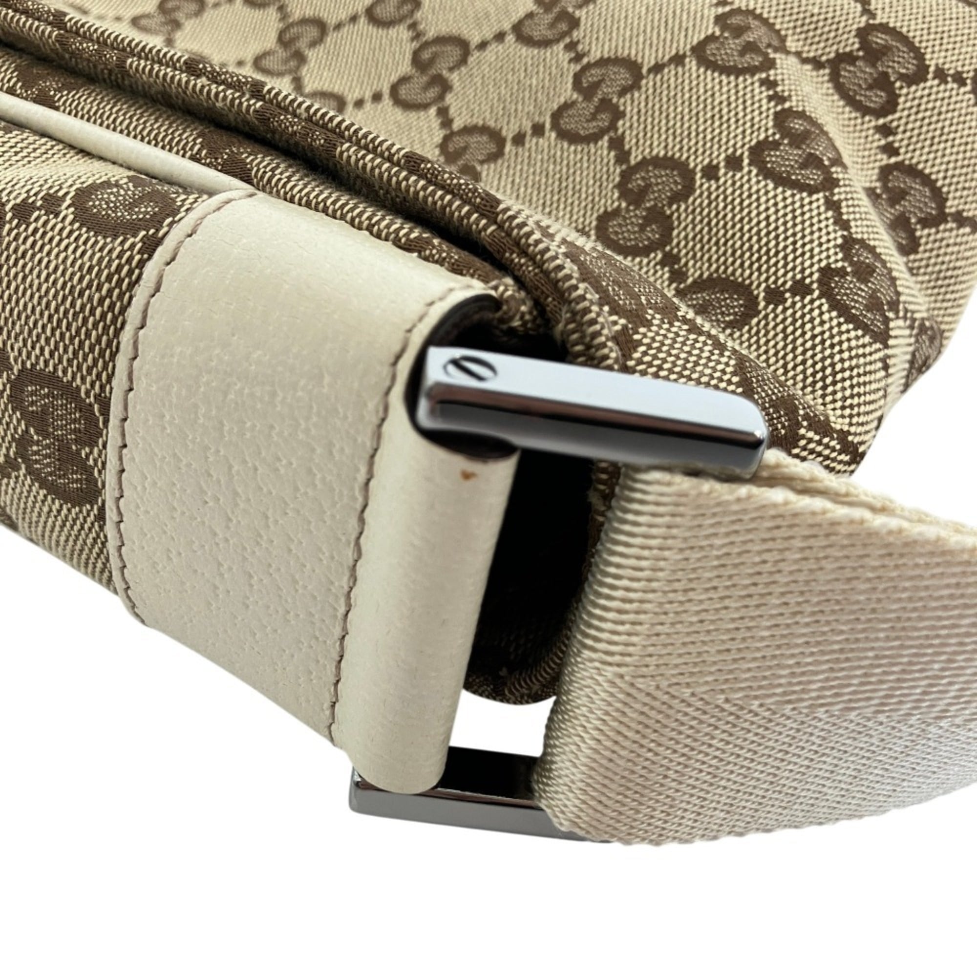 GUCCI GG Canvas Messenger Bag Shoulder 146236 Beige Men's Women's — Like New