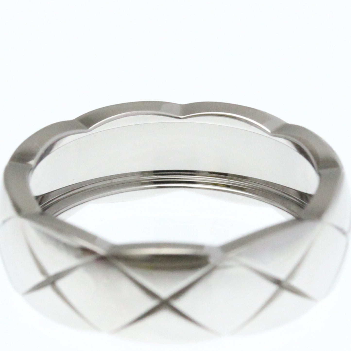 Chanel Coco Crush Ring Medium Size White Gold (18K) Fashion No Stone Band Ring Silver