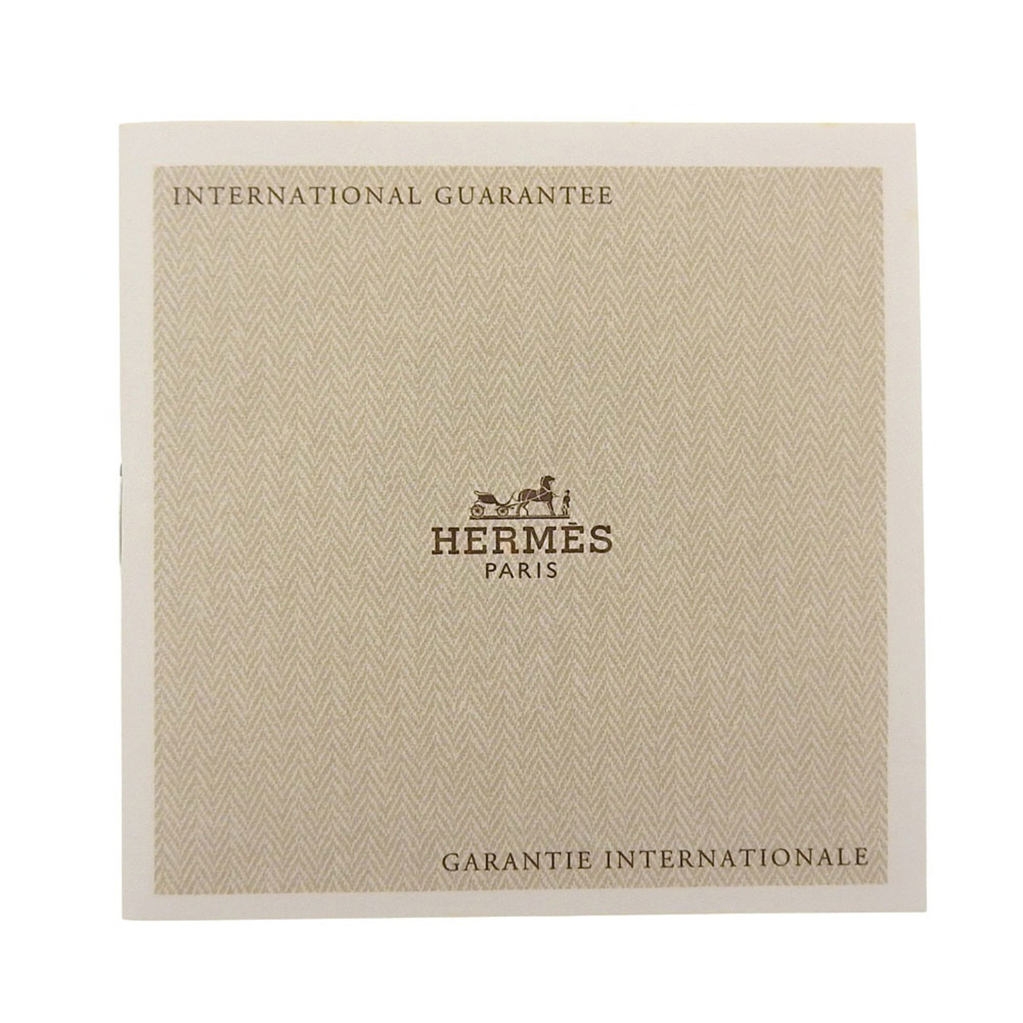 Hermès BE1.210 Women's Stainless Steel and Leather Strap Watch with Quartz Movement, Analog Display, White Dial — Good
