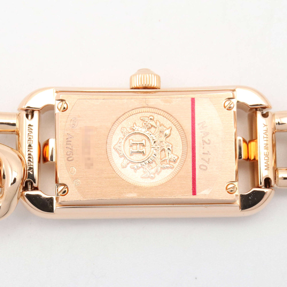 Hermes Nantucket PM 29mm Watch, 18K Pink Gold (PG), Women's, White/White Shell, NA2.170 — Very Good