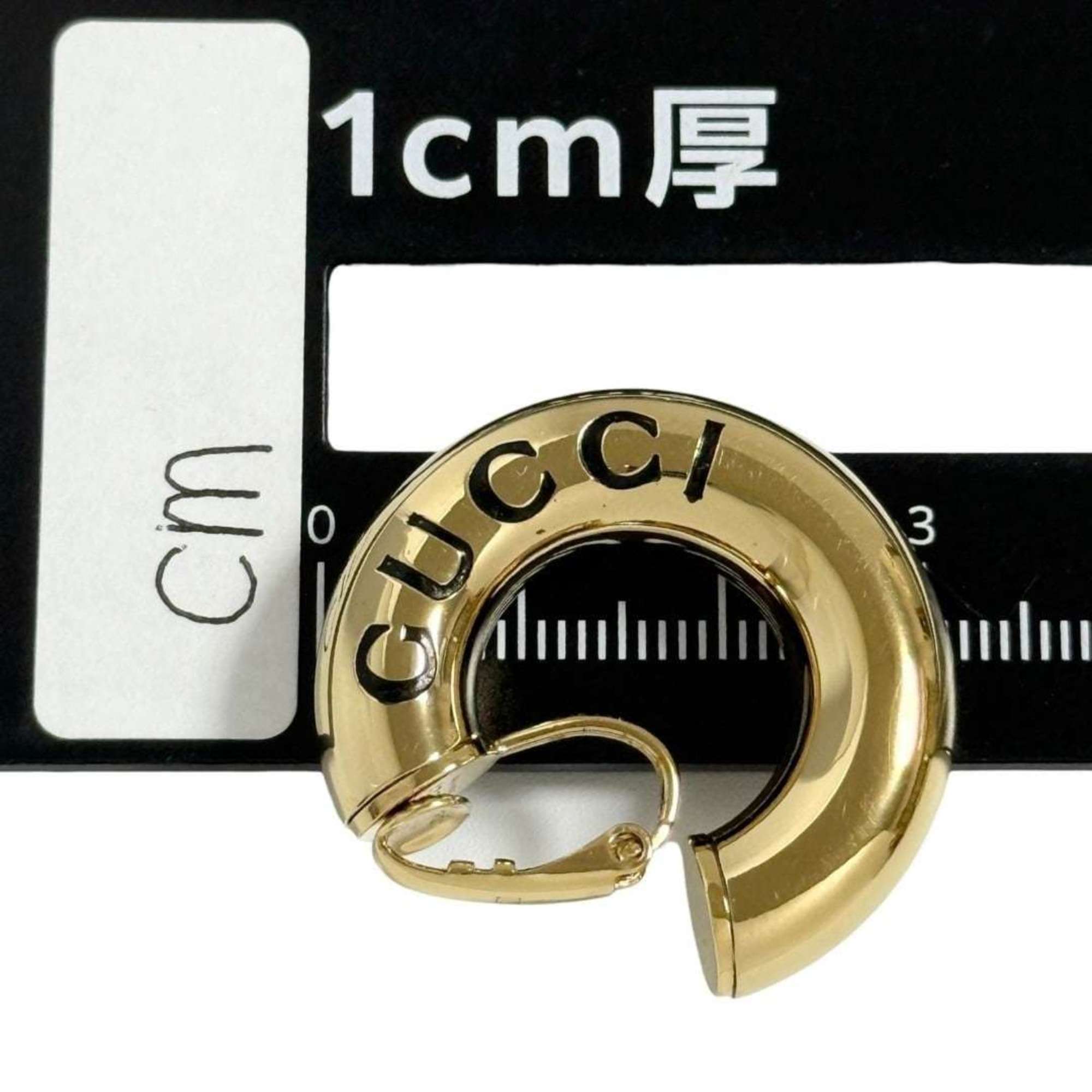 Gucci Women's Hoop Single Earring, Right Ear, Gold, Large