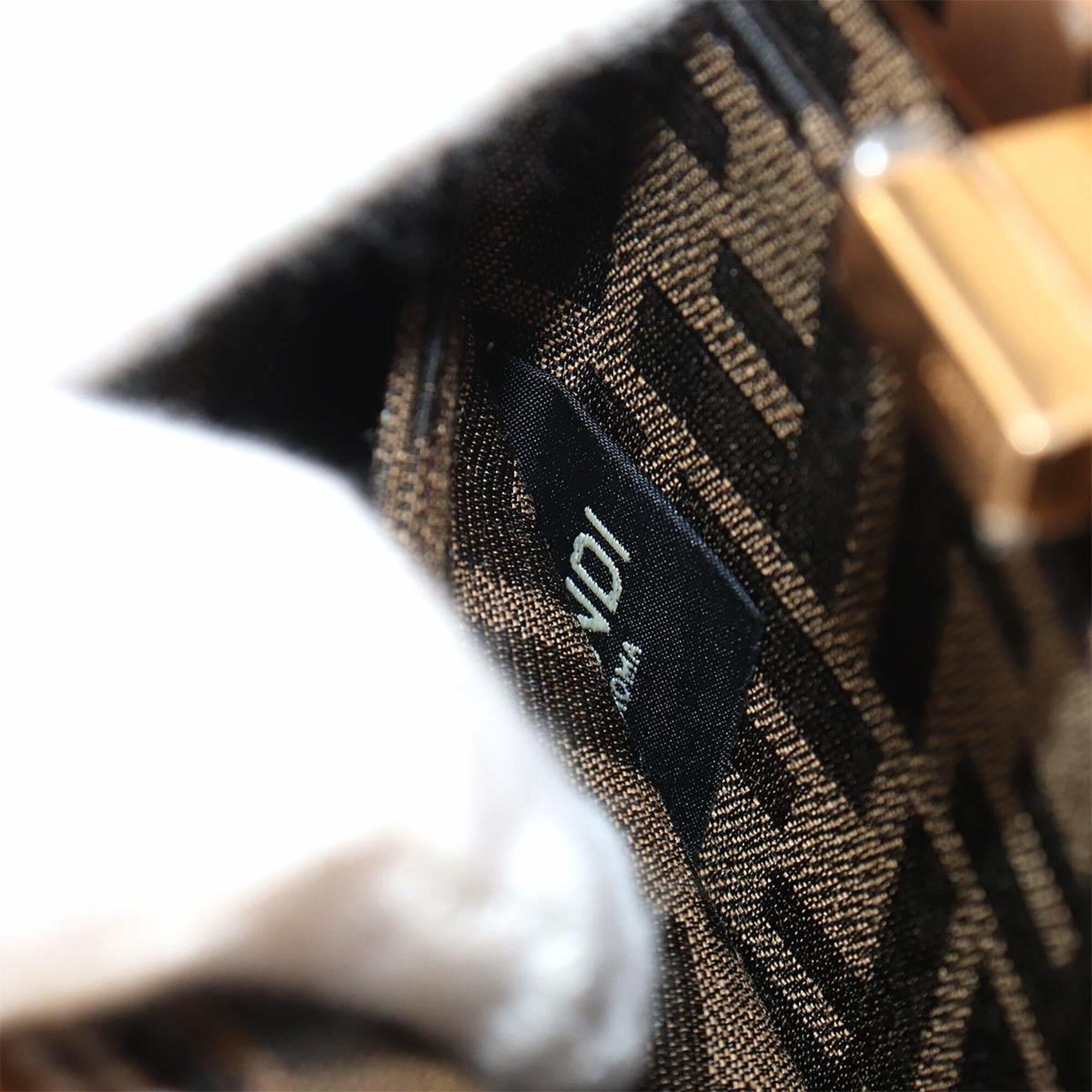 Fendi Peekaboo ISeeU Petite 2-way Hand/Shoulder Handbag, Canvas and Leather, Brown, 8BN335 — New - Store Return