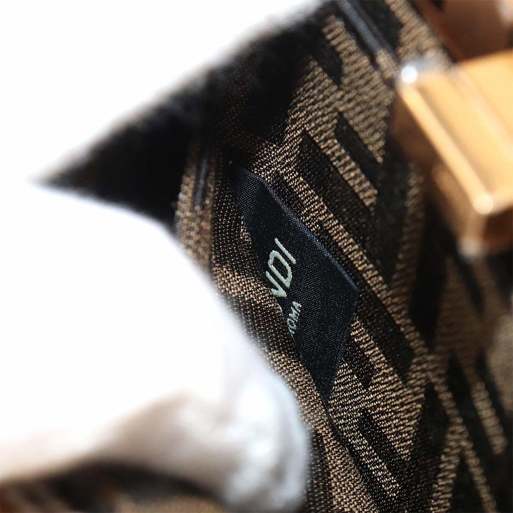 Fendi Peekaboo ISeeU Petite 2-way Hand/Shoulder Handbag, Canvas and Leather, Brown, 8BN335 — New - Store Return