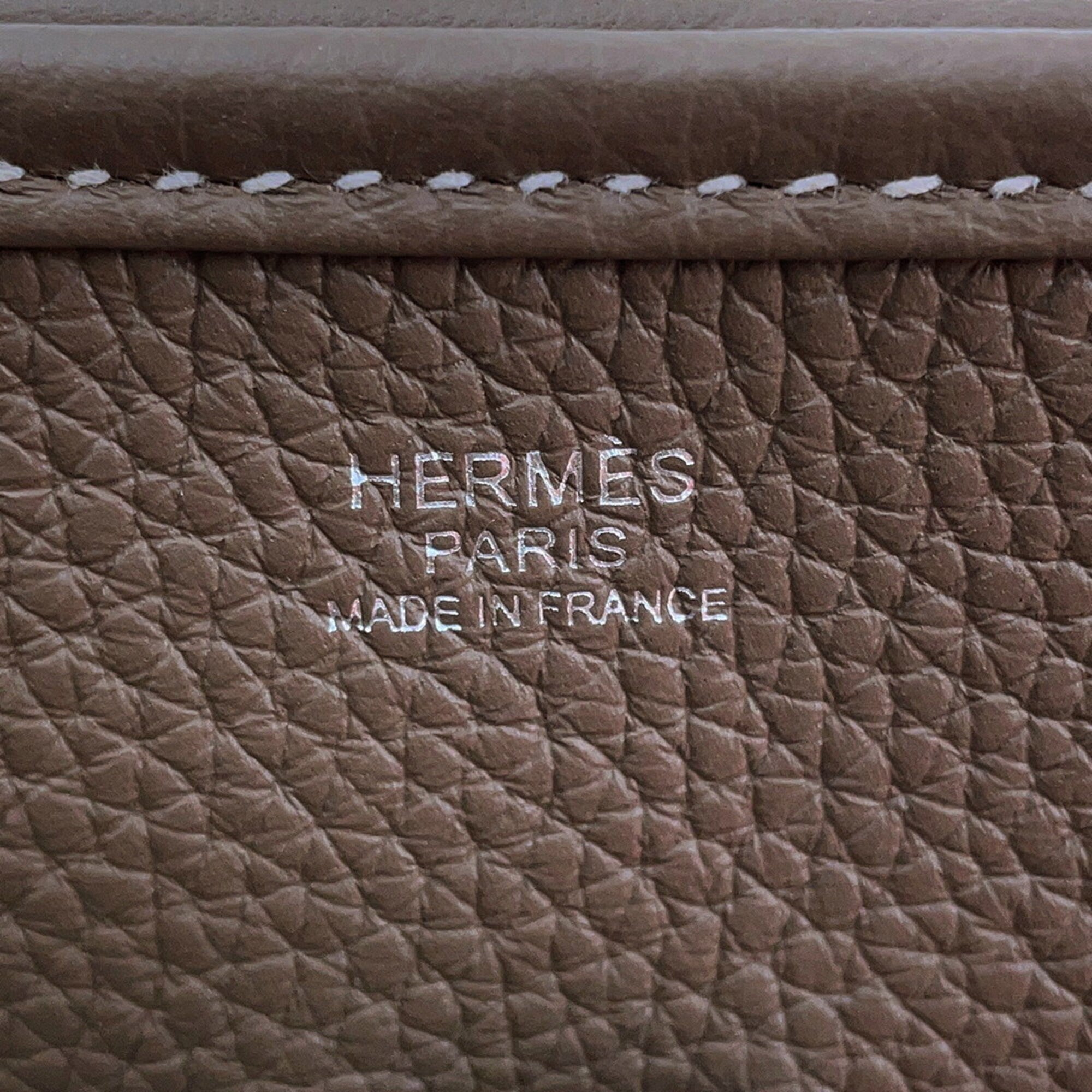 Hermes Evelyne 3 PM Shoulder Bag, Etoupe, Taurillon Clemence Leather, W Stamp, HERMES Evelyne, Handbag, Women's — Like New