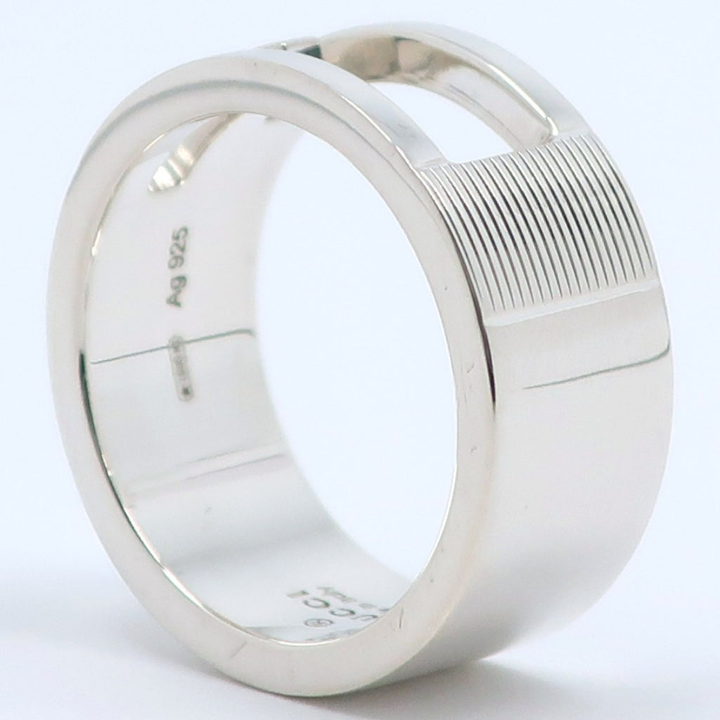 Gucci Branded G Ring, Size 10, Sterling Silver, Approx. 7.1g, Women's