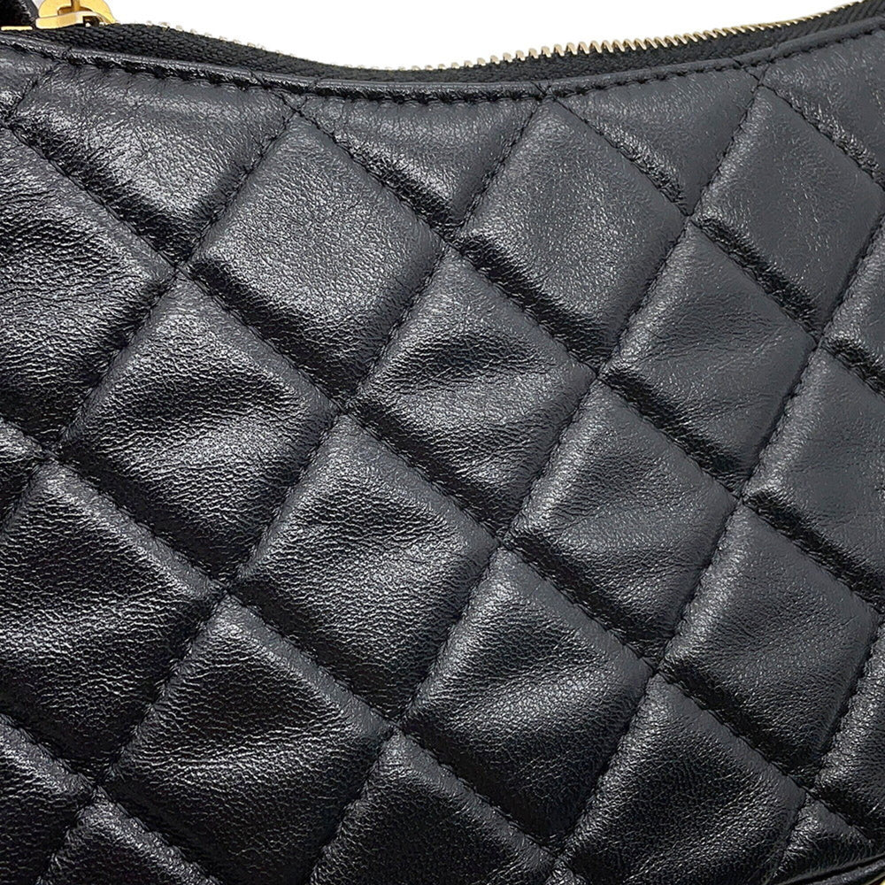 Chanel Chain Shoulder Bag Matelassé Coco Mark Lambskin AP3487 CHANEL Handbag Black Women's — Like New