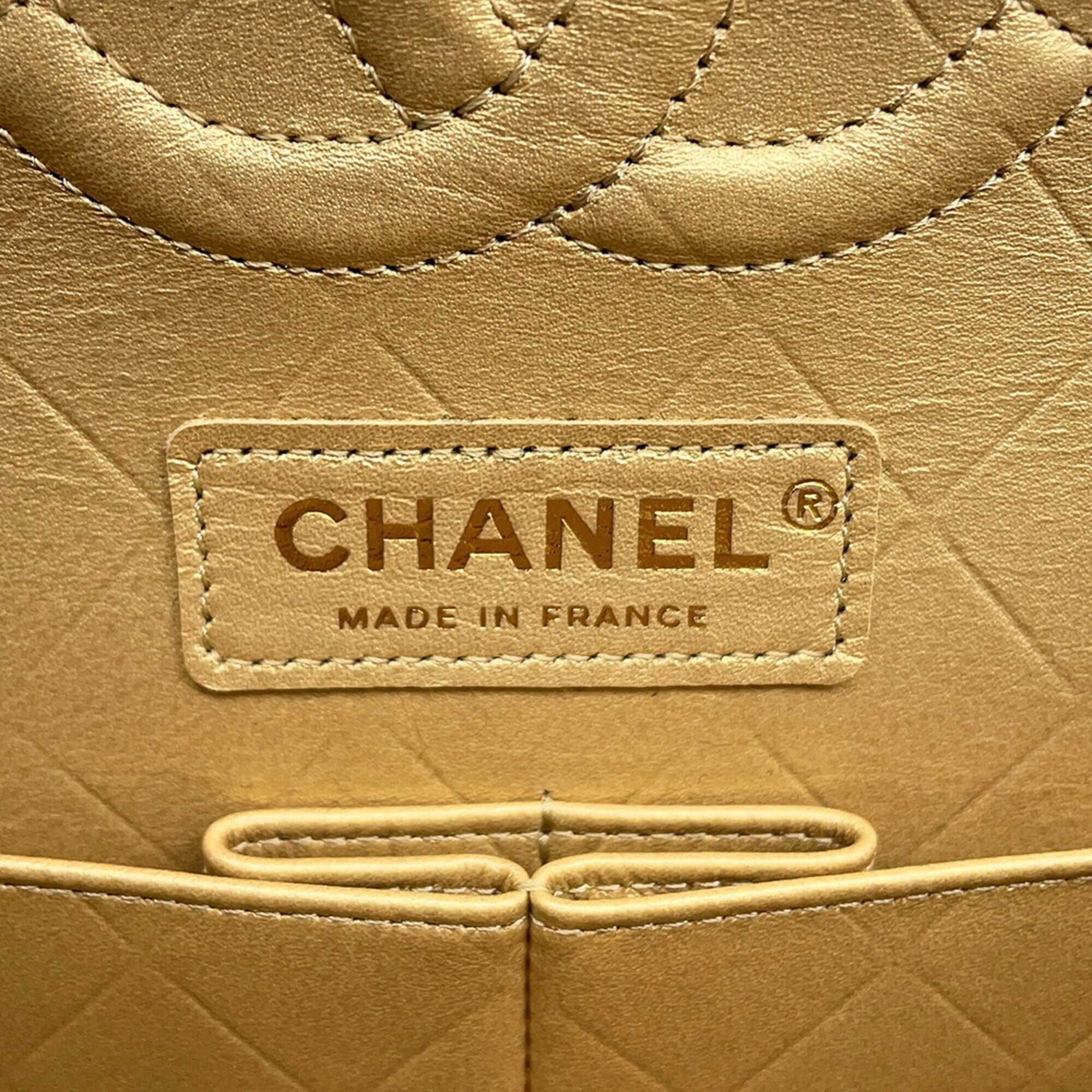 Chanel Chain Shoulder Bag Matelassé 25 Coco Mark Icon Charm Lambskin Double A01112 CHANEL Black Handbag Women's — Like New