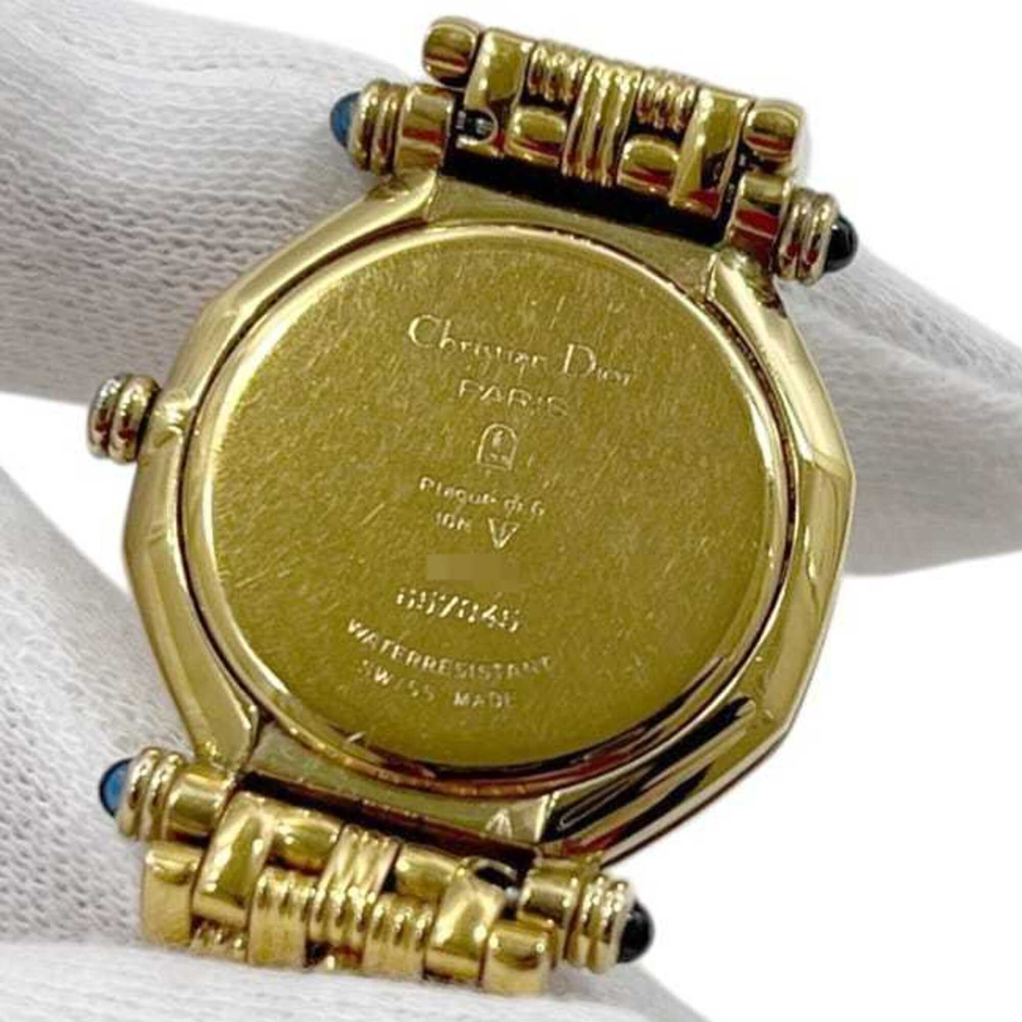 Christian Dior Swing Dress Watch Navy Gold 64151 Women's Stainless Steel Quartz 657*** — Very Good