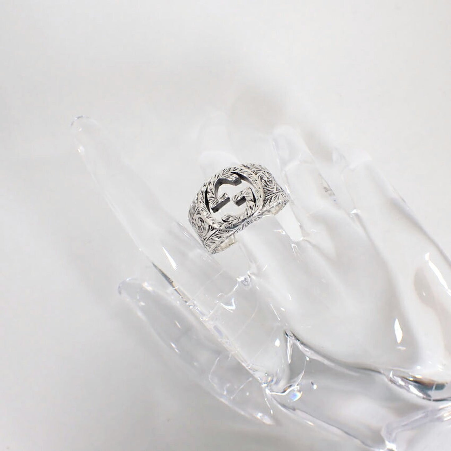 GUCCI 925 Interlocking Ring, size 22