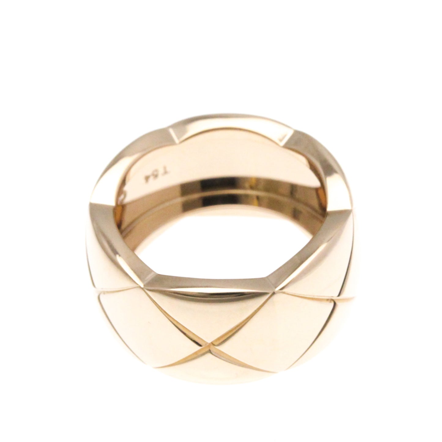 Chanel Coco Crush Ring Large Size Pink Gold (18K) Fashion No Stone Band Ring Pink Gold