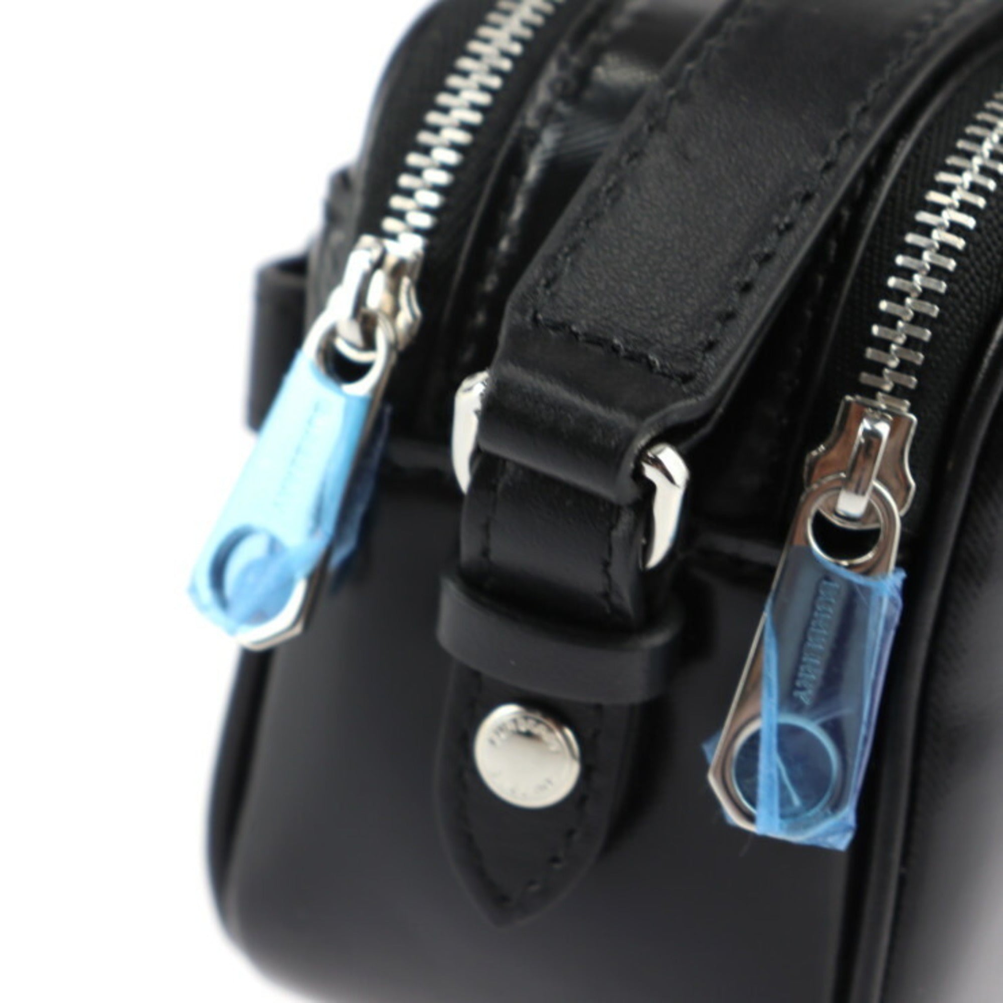 BURBERRY Camera Micro Horseferry Shoulder Bag 8022339 Coated Canvas Leather Black White Crossbody Pochette 2409053010026R1 — New - Store Return